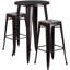 Ensemble de tables de bar rondes en métal pour l'intérieur et l'extérieur Gyala-96103402-96104962