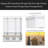 Elegant APP Controlled LED Light Hall Tree With 9 Hooks, Roman Column Design Natural Storage Bench With 3 Large Cabinets, Farmhouse Entryway Organizer With Shelves For Hallway-60745476