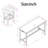 Multifunctional Wooden 4 Piece Bar Table Set With Power Outlet, 1 Bar Table And 3 Chairs Set, Dining Table Set, Industrial Breakfast Table Set-2086742103-2086742102