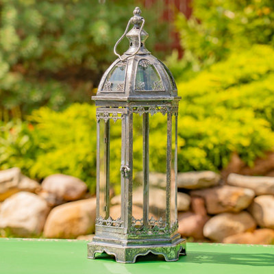 20.5in. Tall Belladonna Gothic Revival Iron/Glass Terrarium
