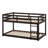 Floor Bunk Bed With Ladder ,Upper And Bottom Bed Platforms Crafted With Strengthened Slats-1570898772