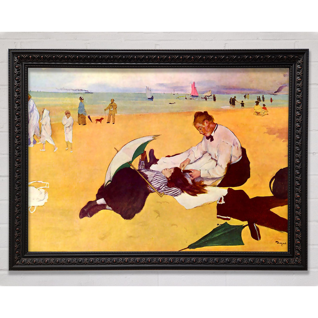 Degas Small Girls On The Beach Gerahmter Druck