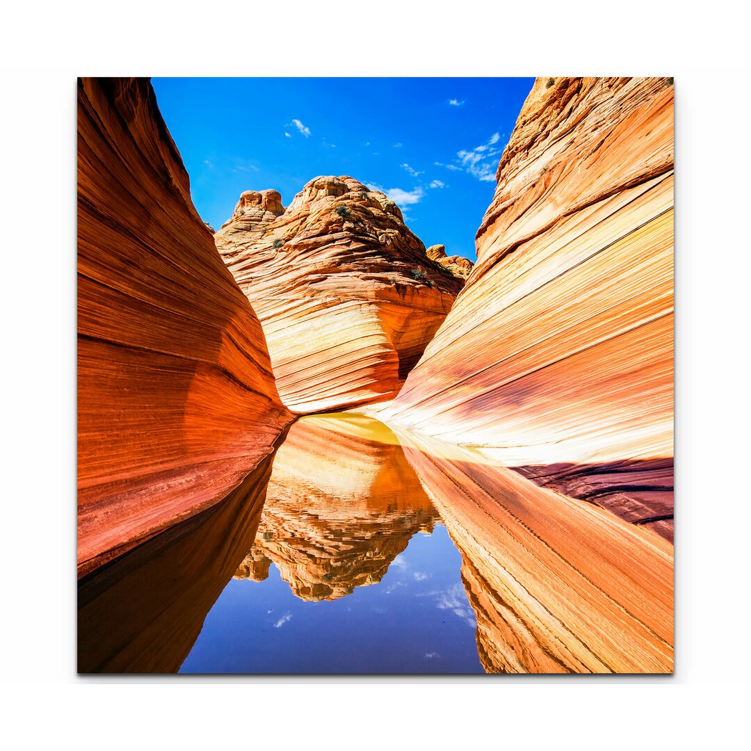 Leinwandbild Spiegelung des Paria Canyon an einem sonnigen Tag