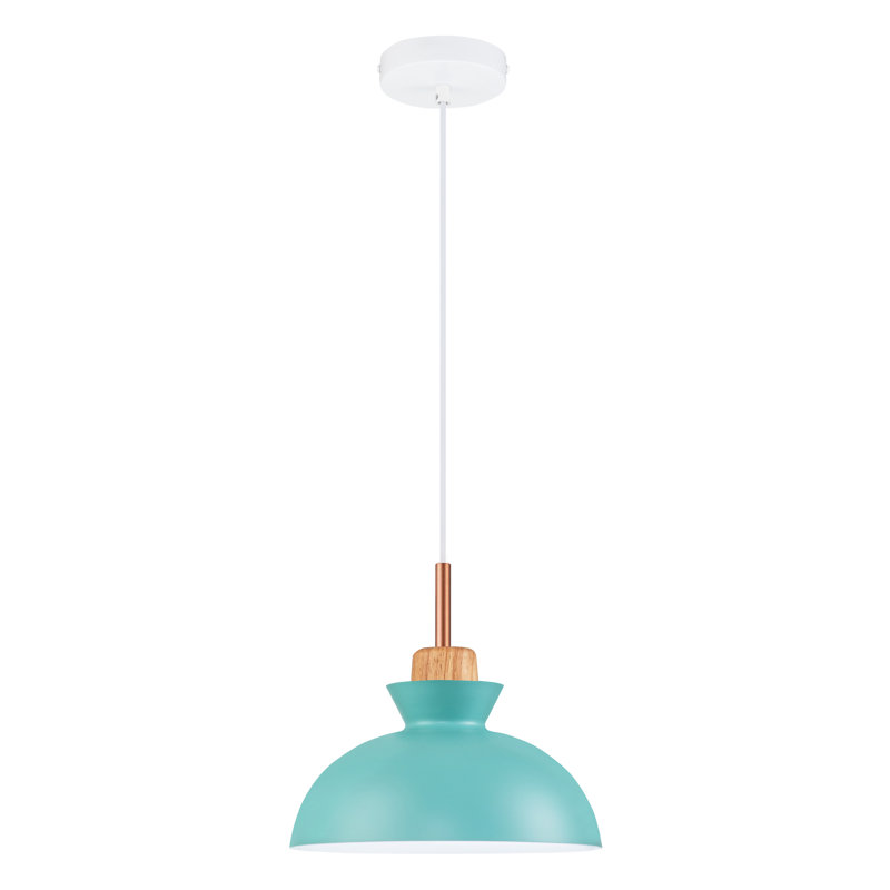 Luminaire suspendu en forme de dôme à 1 lumière Ozma, Menthe