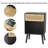 Modern Nightstand With Drawer – Small Rattan Bedside Table  Wooden Side Table-221930652