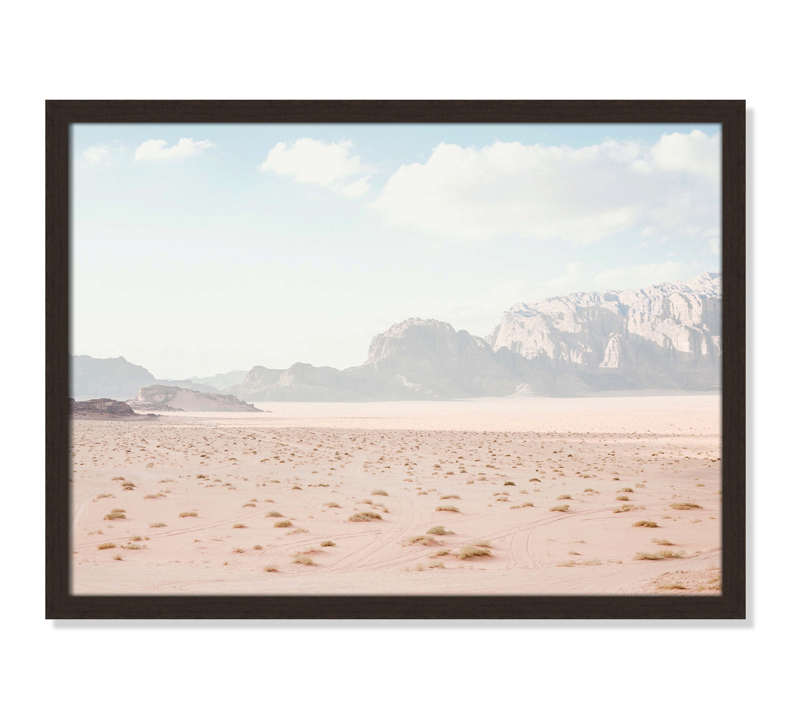 Tire Tracks "Tire Tracks" Print, 23" W x 17" H, Open Grain Walnut Framed
