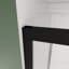Porte de douche pivotante semi-sans cadre, verre trempé de 1/4 po, largeur réglable de 1,2 po, installation réversible, noir mat