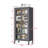 Open-Door Kitchen Shelving Floor-To-Ceiling Multilevel Household Microwave Storage Cabinet Bowls Side Cabinets Cabinets Storage Cabinets (No Include Stool)-1547314105