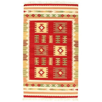 Kiser Southwestern Flatweave 60cm X 110cm Indoor / Outdoor Area Rug