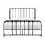 Lit double en métal pour chambre double avec détails bronze foncé au fini riche