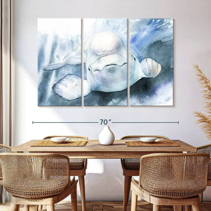 Brampt Beluga Whale, 42" H x 65" W