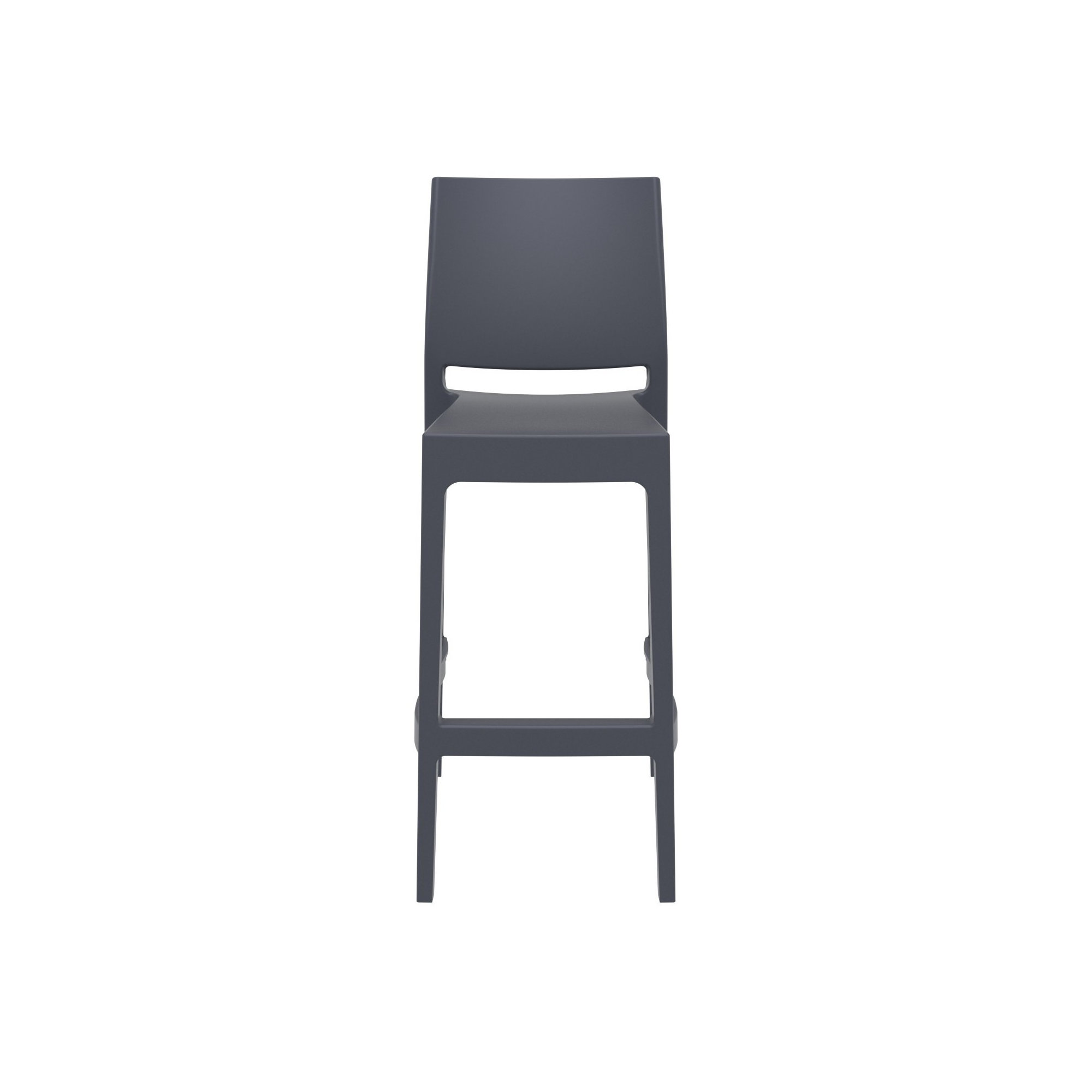 Adrienne Outdoor Bar Stool, Dark Gray, 29.5"