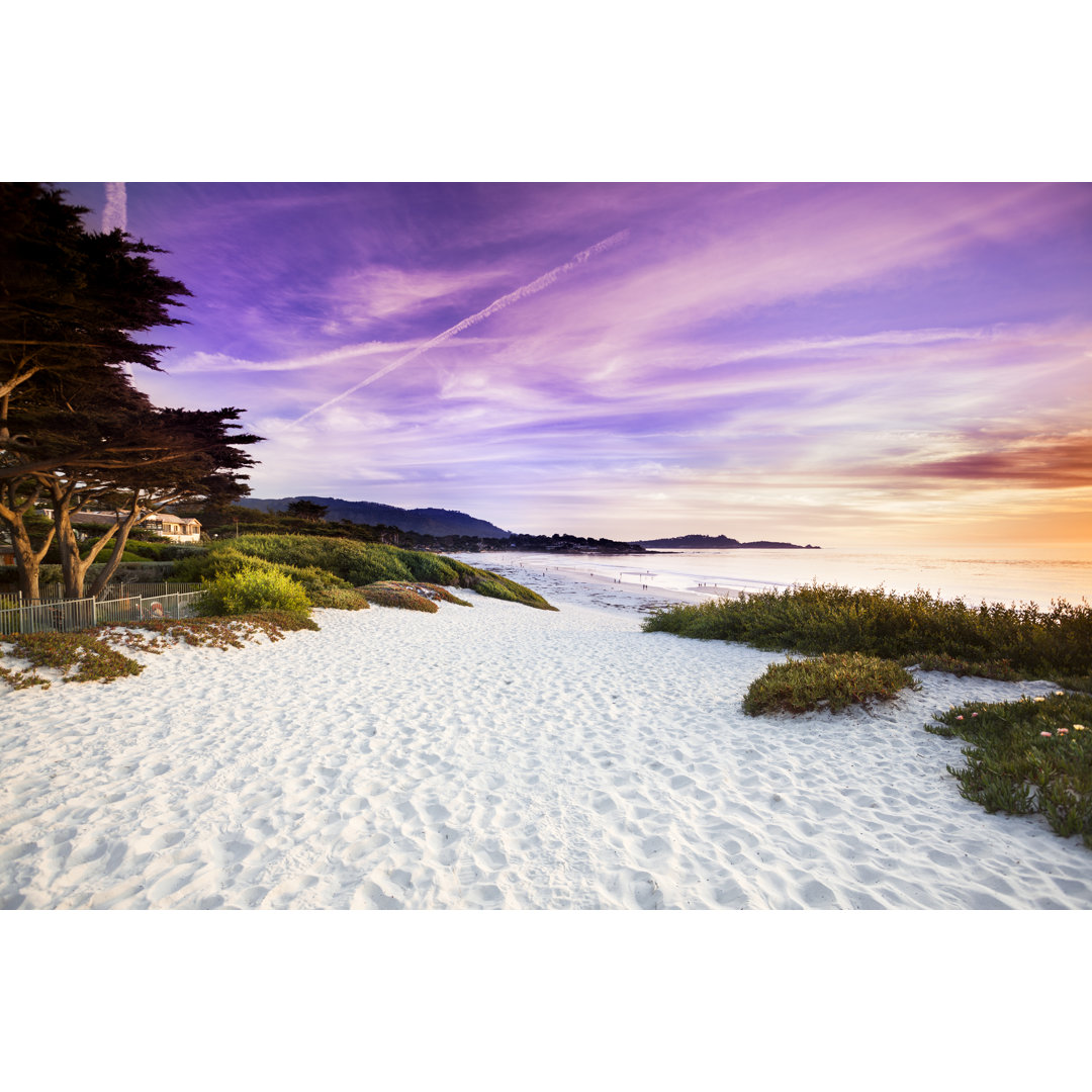 Carmel Beach von Pgiam - Druck auf Leinwand ohne Rahmen