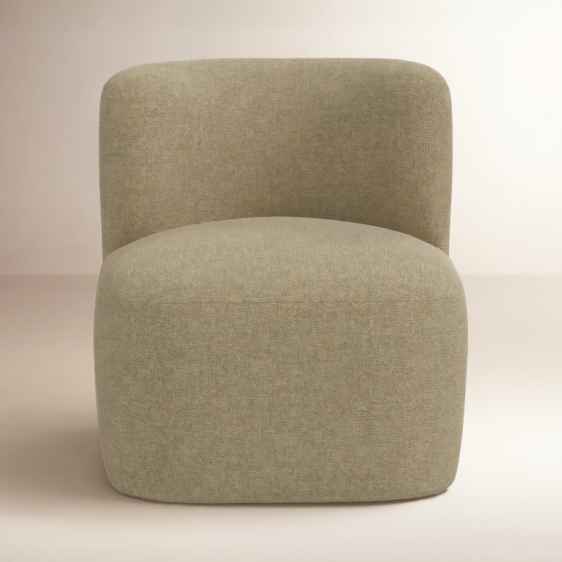 Mariza 28" W Swivel Lounge Chair, Bella Light Gray Performance Velvet