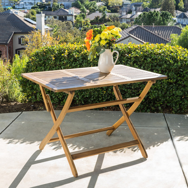 Table pliante en bois de 43,5 po - et pliable polyvalente, pour l'extérieur