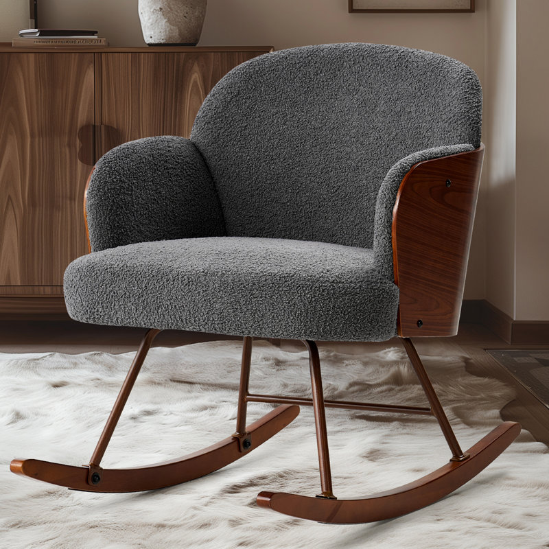 Chaise berçante Riebe, Gris