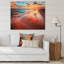 Coucher de soleil sur un rivage de l'océan II - photographie sur toile-67442647-67442653