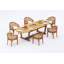 11 Pcs Grade-A Teak Wood Dining Set: 118" Double Extension Mas Oval Trestle Leg Table And 10 Lenong Arm Chairs #11LN2710-679000342