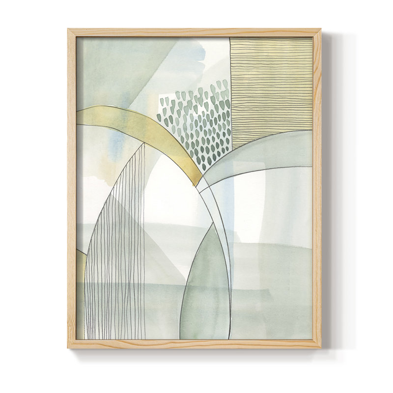 «Mint Reflection I», reproduction encadrée - bois massif, H 11 po x l 9 po