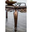 Table basse rectangulaire 1Pc avec pieds incurvés de style traditionnel, structure en bois massif sculptée avec finition dorée cerisier foncé