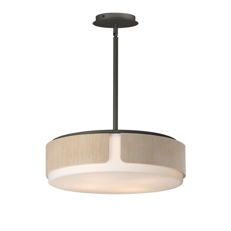 Plafonnier encastré, H 5,75 po x l 5,75 po x P 18 po, Bois naturel / gris anthracite
