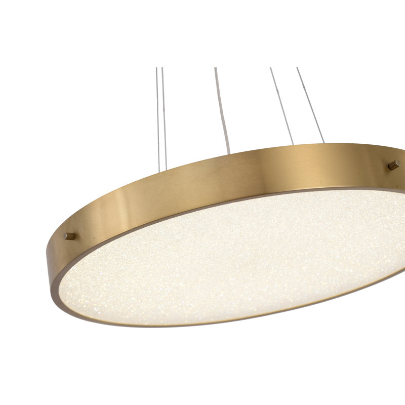 Lustre rond à DEL en laiton, Laiton