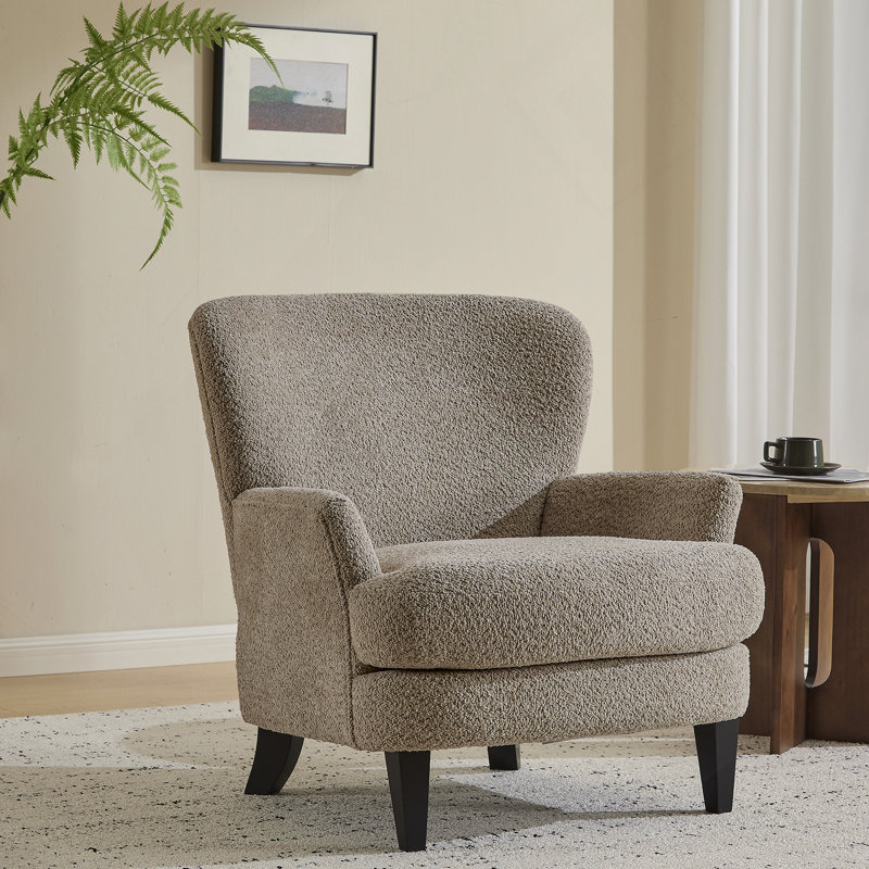 Fauteuil club rembourré Gerald Boucle