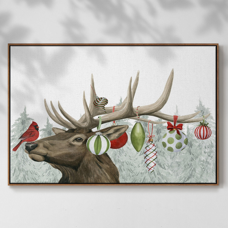" Festive Forest Collection A ", 25" H x 37" W x 2" D, Walnut