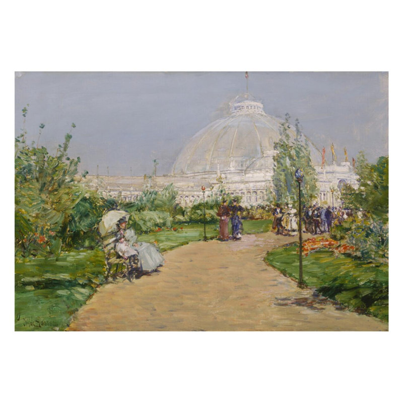 «Horticulture Building World's Columbian Exposition Chicago» par Childe Hassam - Impression giclée, H 22 po x l 28 po
