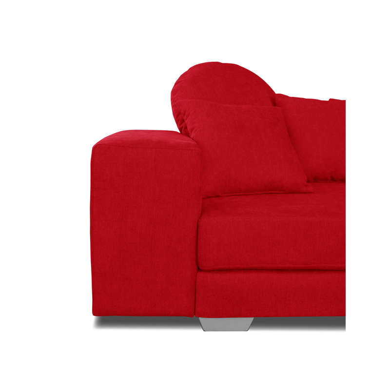 Karla 3 Seater Sofa & Chaise, Red, Right