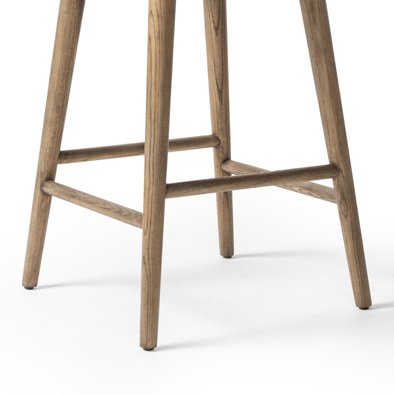 Hannah Swivel Stool, Sonoma Chestnut/Genuine Leather, Counter Stool (26.5" Seat Height), Amber Ash