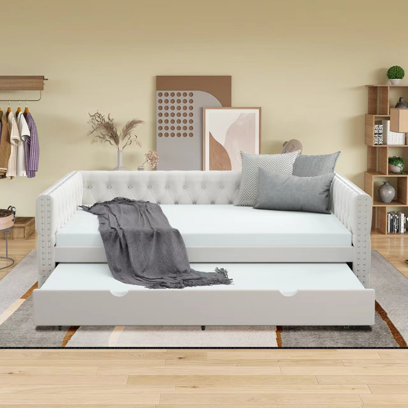 Lit de jour avec couchette Benya, Beige