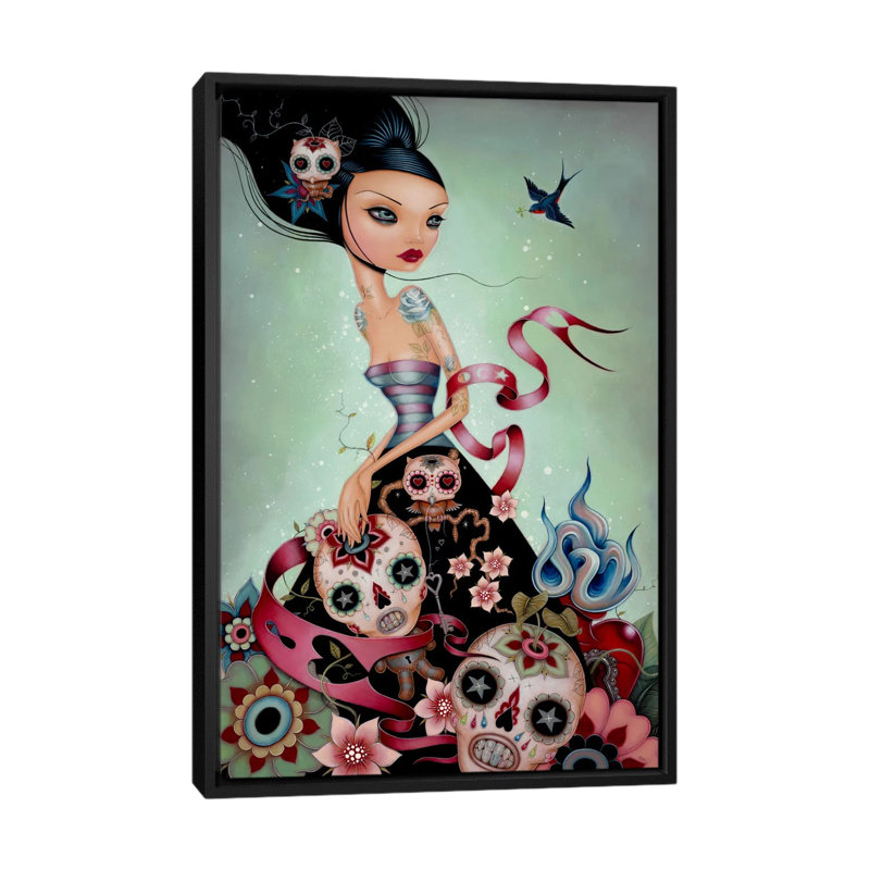 " Dream Escape " by Caia Koopman, 26" H x 18" W x 1.5" D, Black Floater Framed Canvas, No Mat