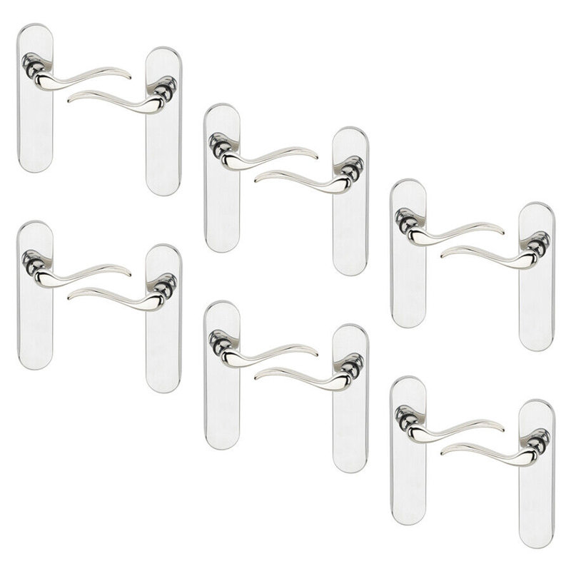 Door Handle, Polished Nickel