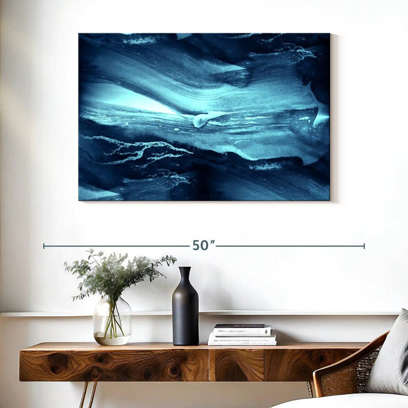 Avery Sleek Abstract Waves, 26" H x 39" W