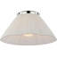 Bradley Flush Mount with Scalloped Silk Pleated Shade-458789065-458789066