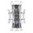 19.75" Sophie Sconce in Matte Black with Textured Rectangular Glass Panels