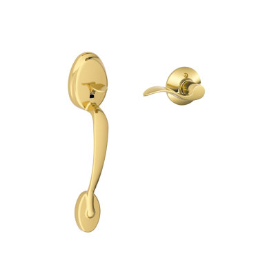 Plymouth Lower Half Handleset with Accent Door Lever (Deadbolt Sold Separately)