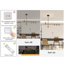 5-Light 100cm LED Kitchen Island Pendant Light,Dimmable Modern Chandelier for Dining Living Room-773556740