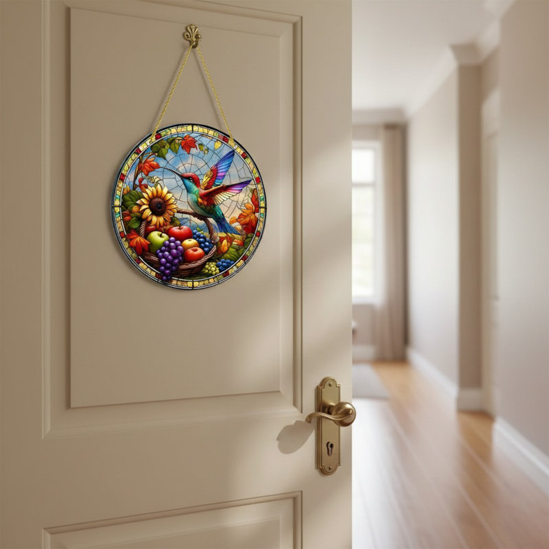 Vibrant acrylique Colibri Suncatcher fenêtre suspendus cadeau Art mural intérieur / extérieur
