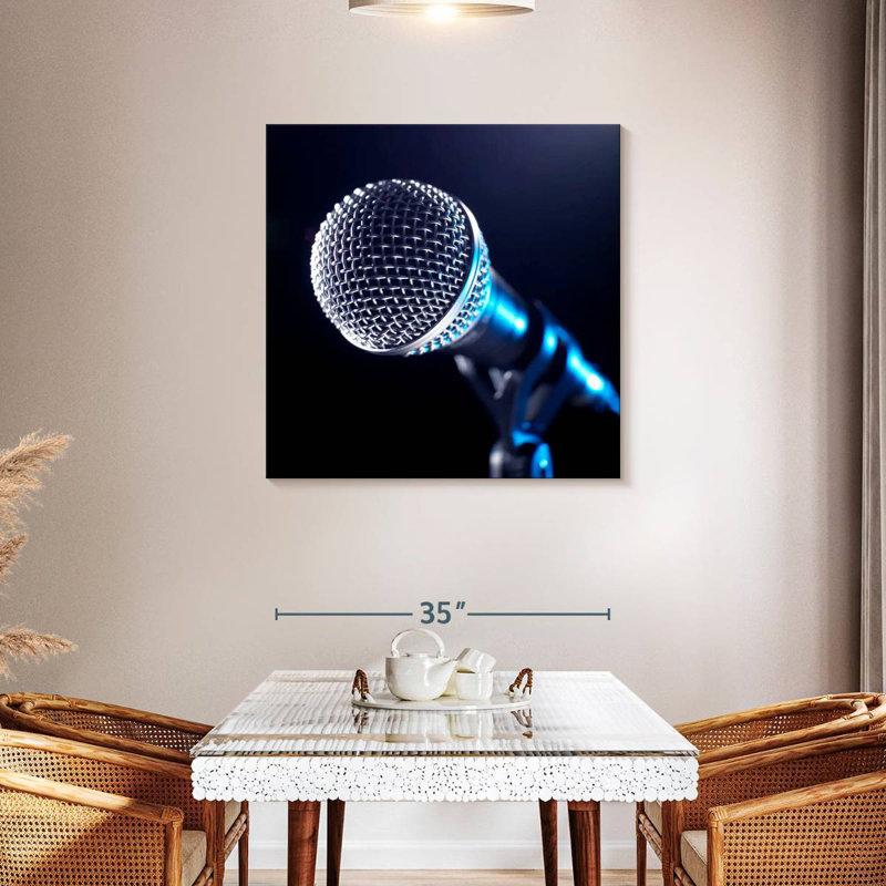 Abarca Microphone On A Stand, 36" H x 36" W