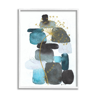 " Blue Nature Rocks Dandelion " by Jocelyn Benford