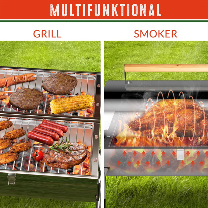 Luch 38cm W Barrel Charcoal Grill