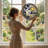 Sun Moon Stained Glass Window Panel，12"H-880940116