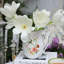 Vase à fleurs de style campagnard pour pichet en émail blanc