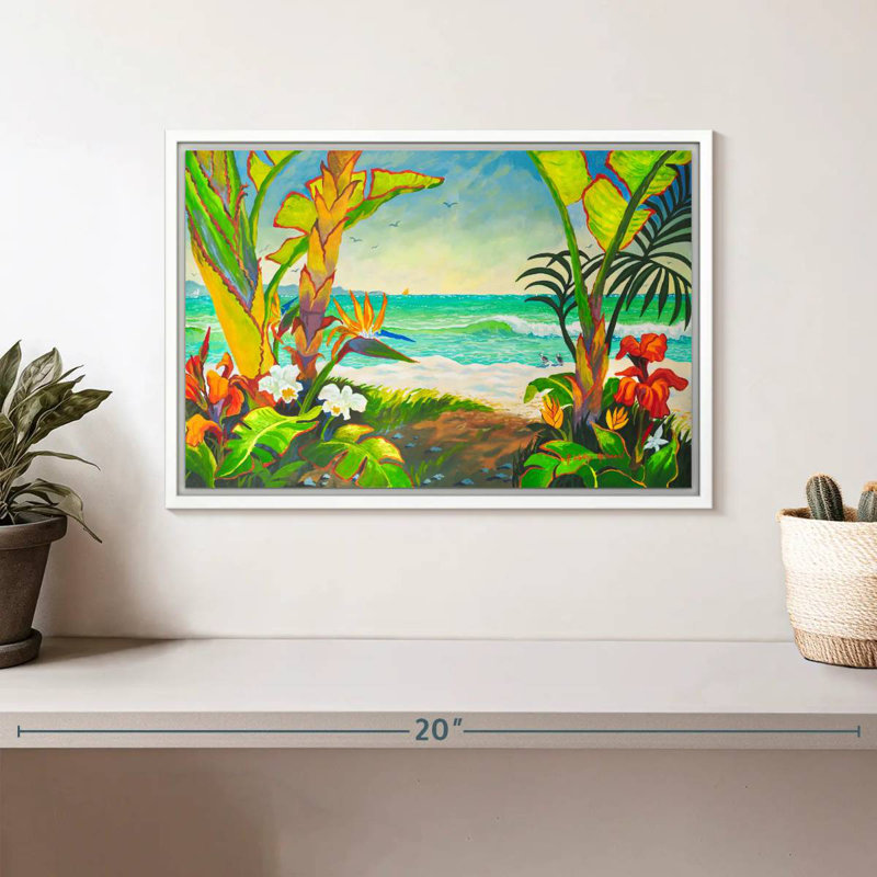 Time To Chill At The Tamsin, Floating Frame White, 13" X 9"