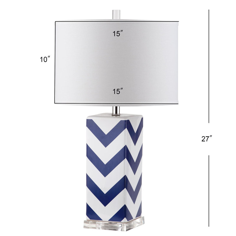 Ceramic Table Lamp, Navy