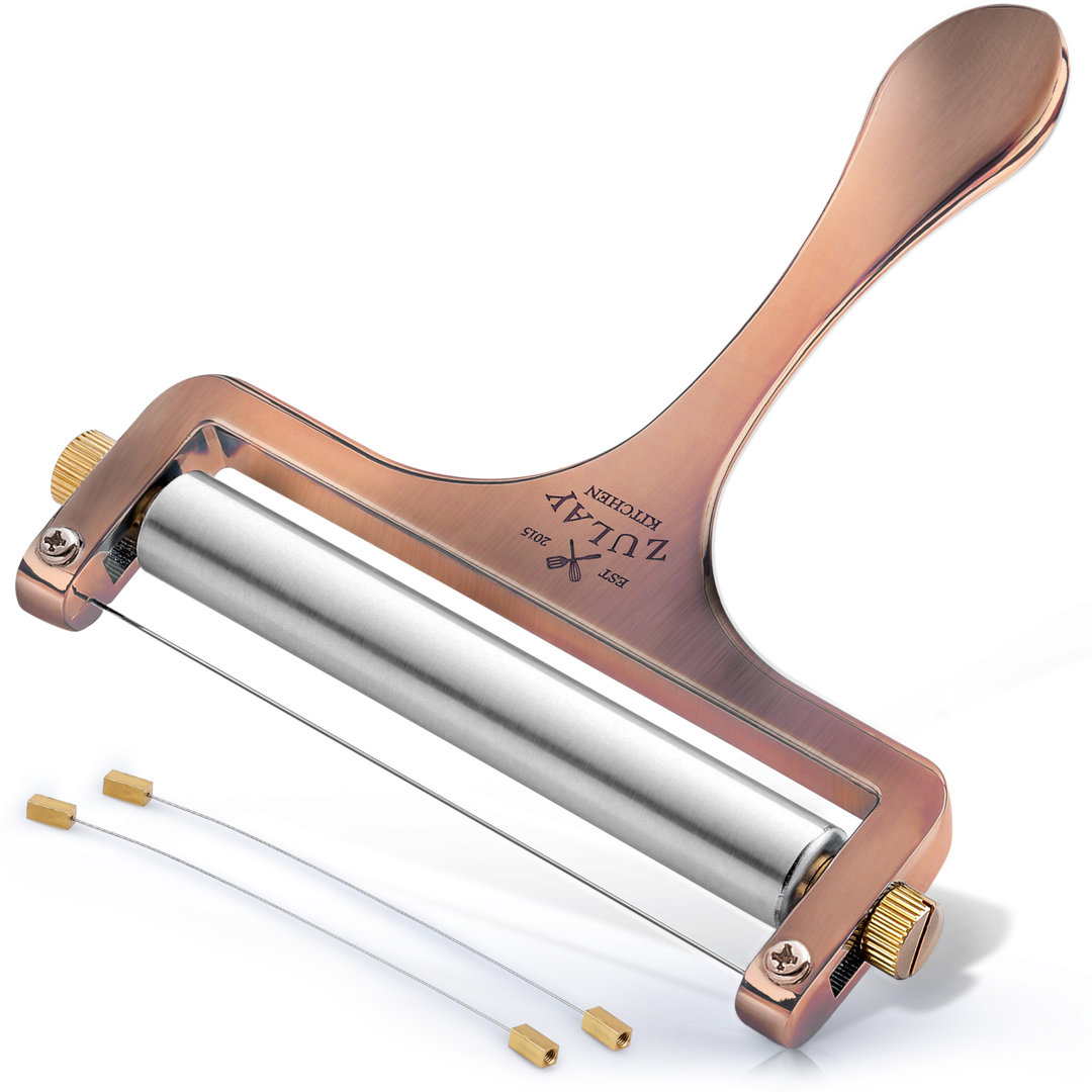 Zulay Kitchen Wire Cheese Slicer with Adjustable Thickness Stainless Steel Zulay Kitchen