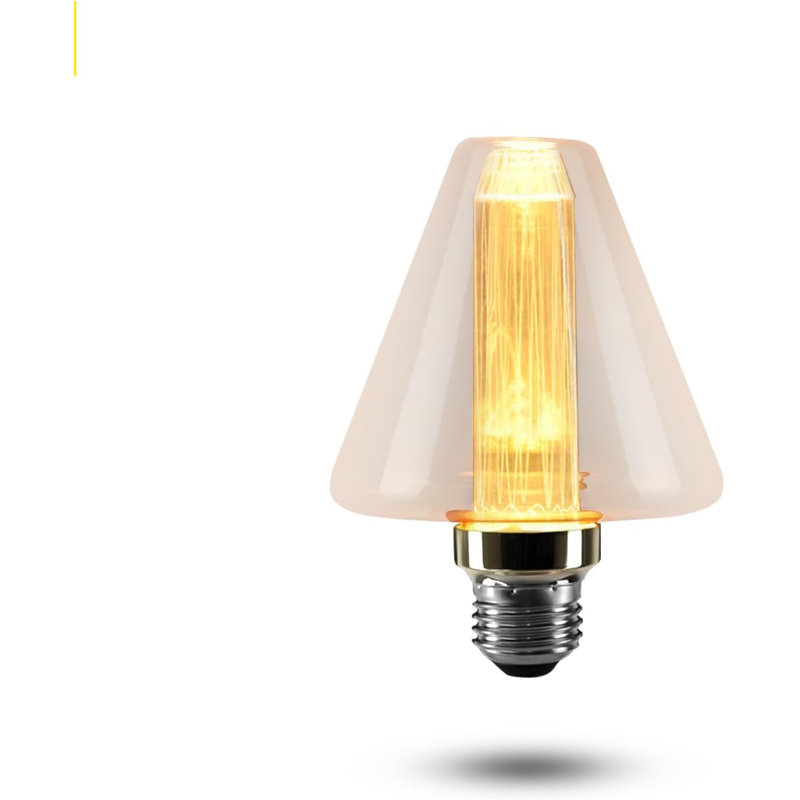Vintage Tubular E27 Edison Screw Light Bulb Non Dimmable Decorative Bulbs Amber Glass Warm White, Retro E27 Screw Bulb