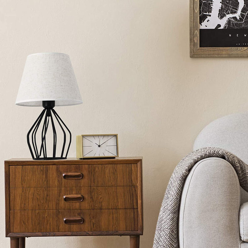 Lampe de table noire 14,37 po Marlowe, Blanc